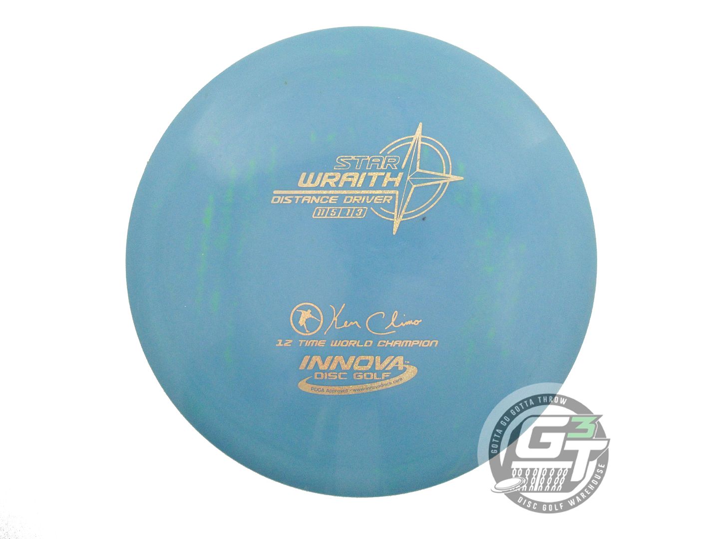 USED Innova Star Wraith 171g Blue Gold Glitter Foil Distance Driver Golf Disc