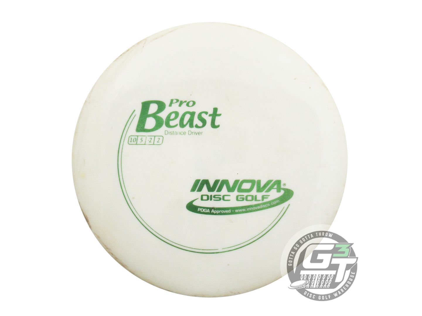 USED Innova Pro Beast 172g White Green Foil Distance Driver Golf Disc