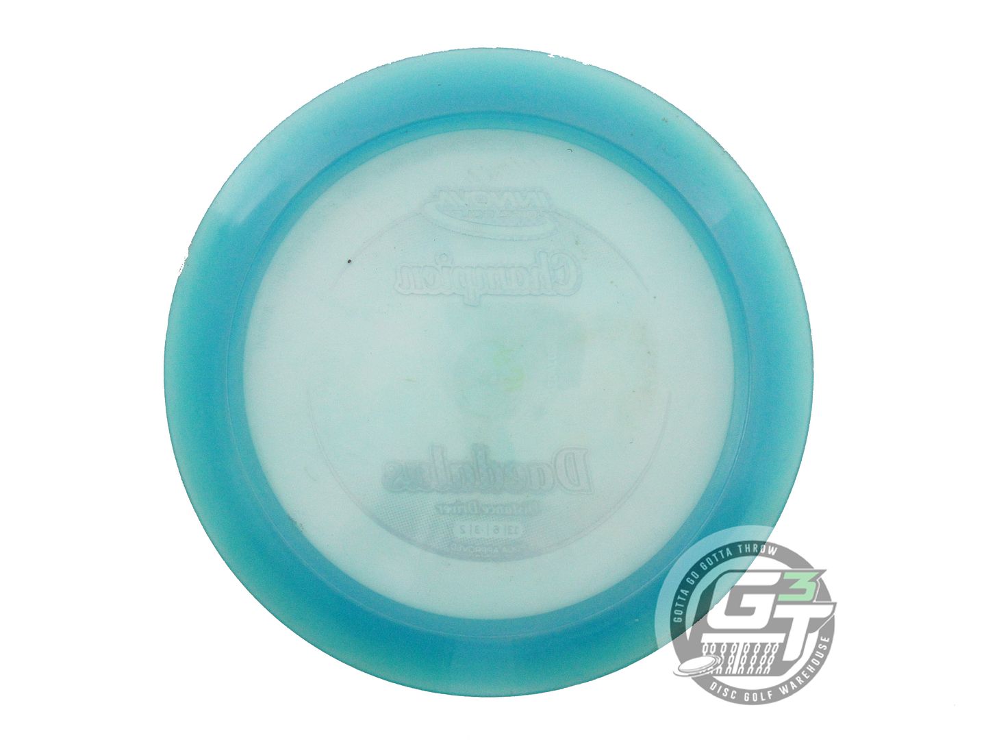 USED Innova Champion Daedalus 169g Sky Blue Silver Weave Foil Driver Golf Disc