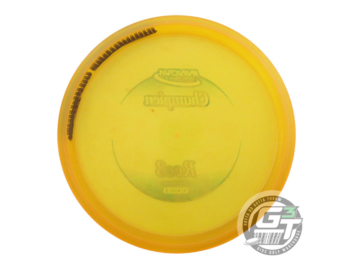 USED Innova Champion Roc3 163g Marigold Green Foil Midrange Golf Disc