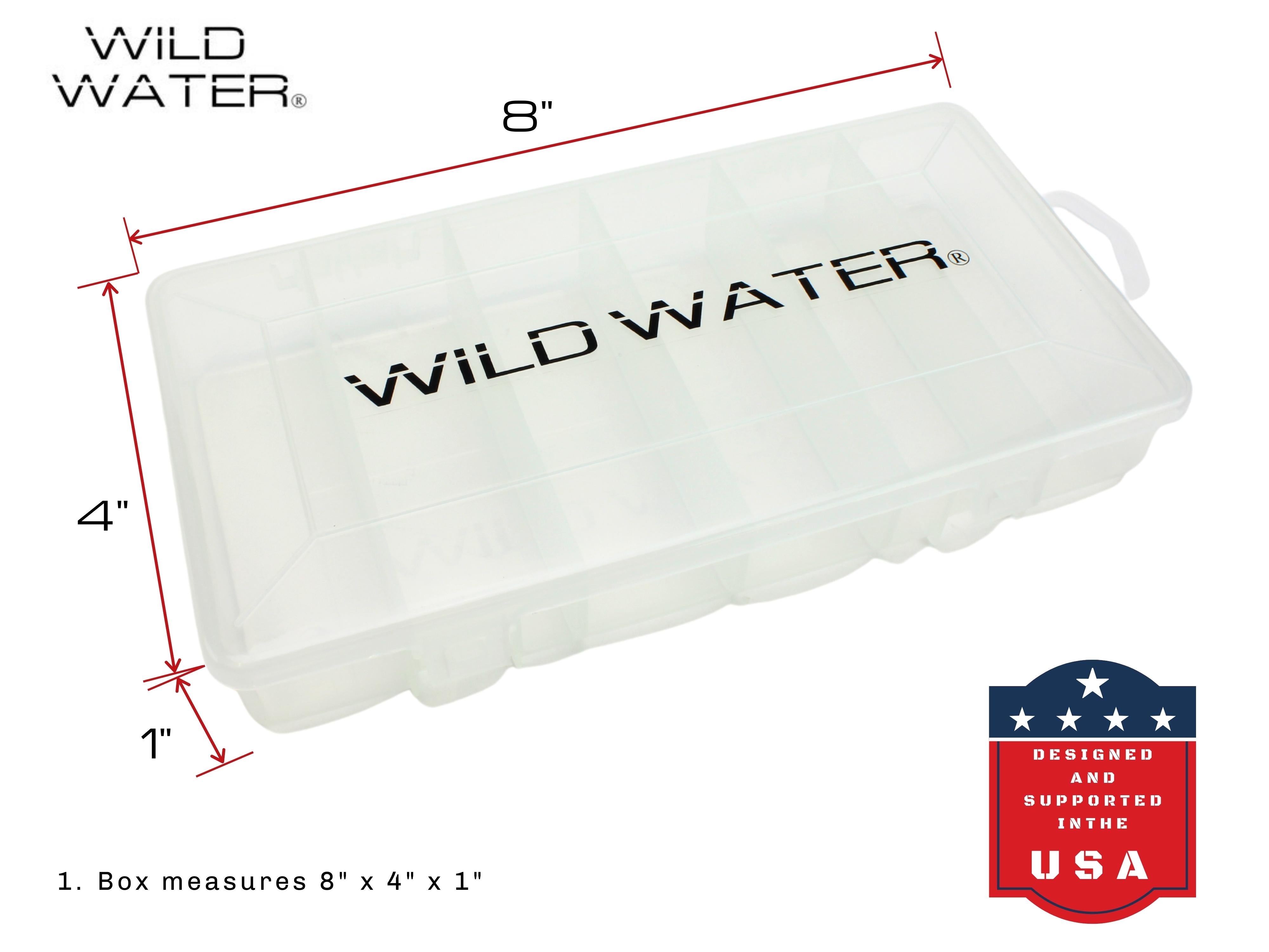 Wild Water EP Top Water Baitfish Assortment, 12 Flies with Wild Water's 6 Section Fly Box