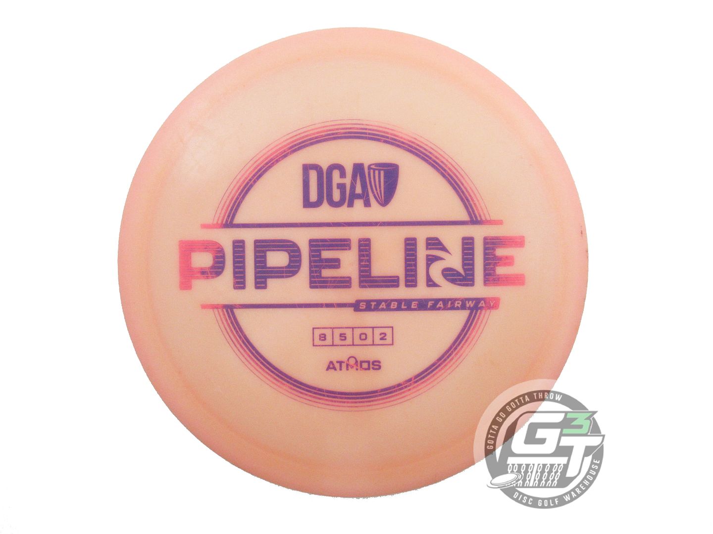 USED DGA Atmos Pipeline 169g Peach Purple Stamp Fairway Driver Golf Disc