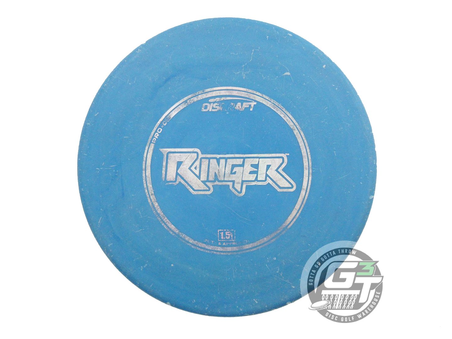 USED Discraft Pro D Ringer 174g Blue Silver Holo Foil Putter Golf Disc