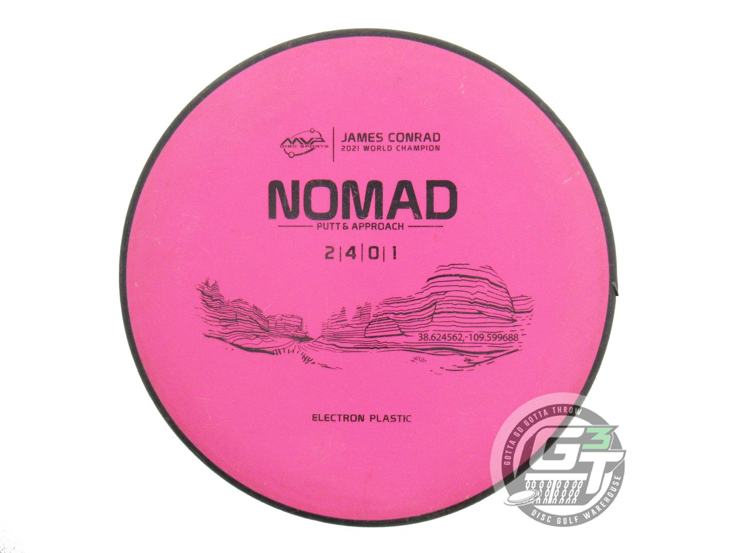 USED MVP Disc Sports Electron Nomad 175g Pink Putter Golf Disc