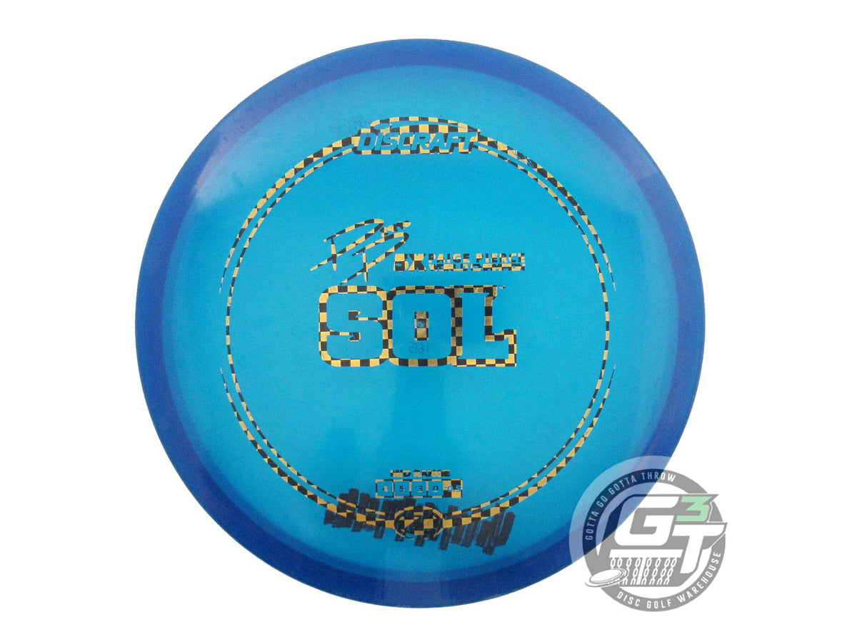 USED Discraft [PIERCE] Z Sol 165g Blue Checker Foil Midrange Golf Disc