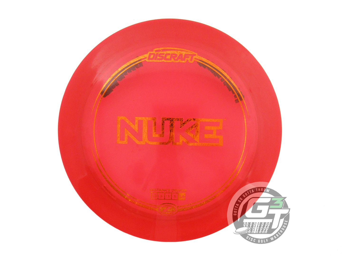 USED Discraft Z Nuke 177g Red Orange Foil Distance Driver Golf Disc