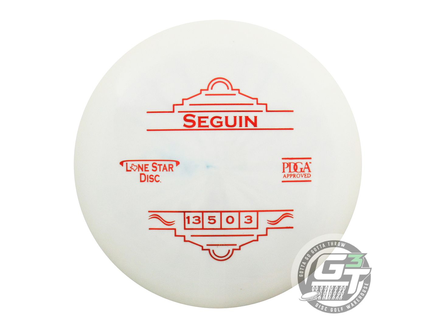 NOS Lone Star Alpha Seguin 171g White Red Foil Distance Driver Disc
