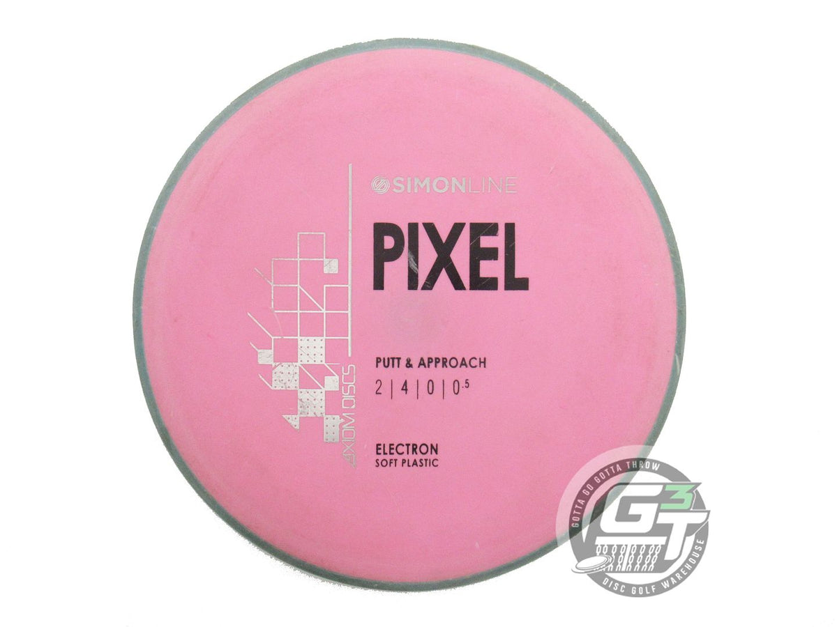 USED Axiom Discs Electron Soft Pixel 173g Pink Green Rim Putter Golf Disc