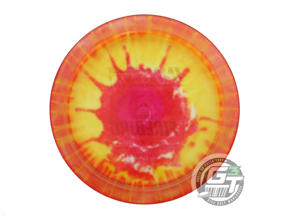 USED Innova I-DYE Champion Firebird 174g Red Burst Distance Driver Golf Disc