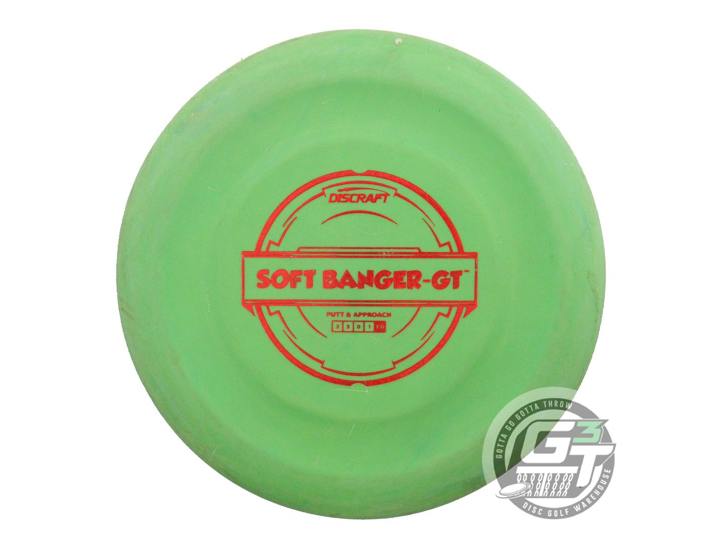 USED Discraft Putter Line Soft Banger GT 171g Green Red Shatter Foil Putter Disc