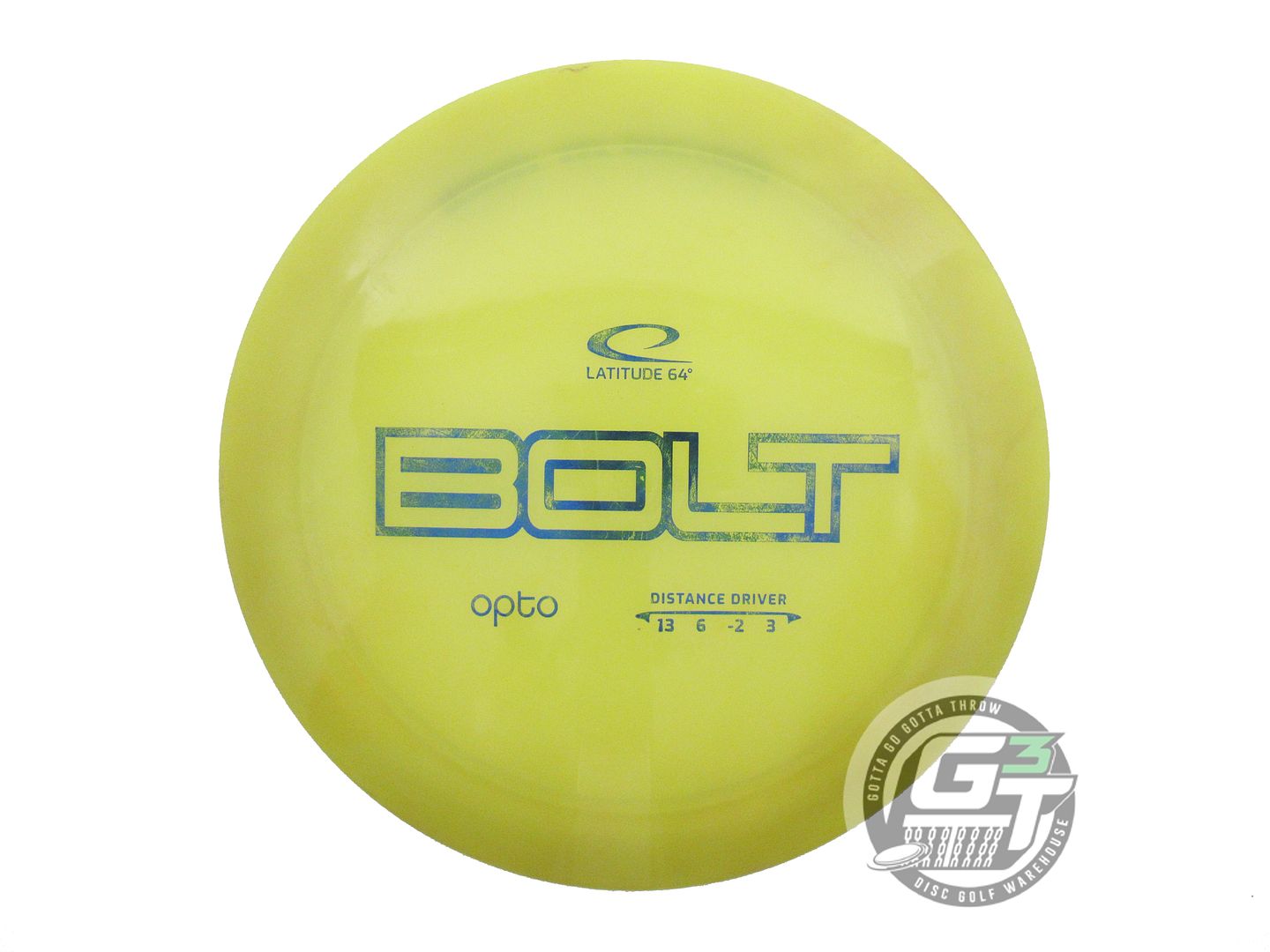 USED Latitude 64 Opto Bolt 175g Lime Blue Foil Distance Driver Golf Disc