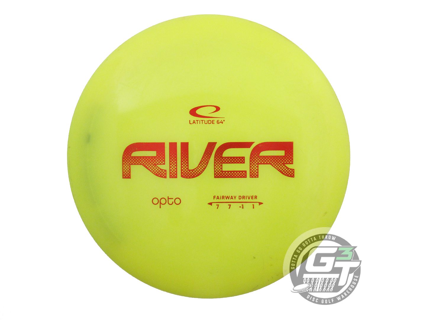USED Latitude 64 Opto River 176g Yellow Red Foil Fairway Driver Golf Disc