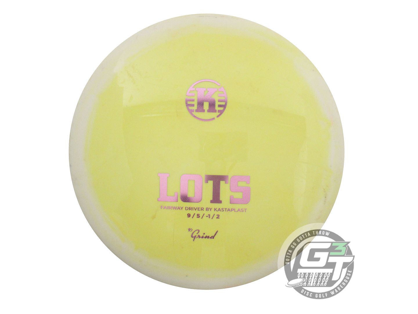 USED Kastaplast K1 Grind Lots 173g White-Yellow Fairway Driver Golf Disc