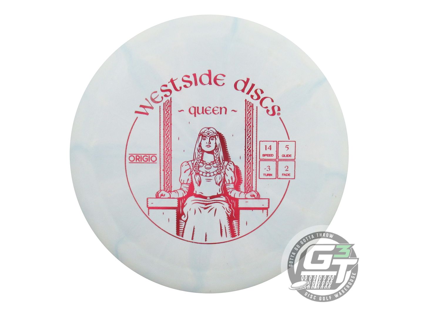 USED Westside Discs Origio Burst Queen 173g Sky Blue Red Foil Driver Golf Disc