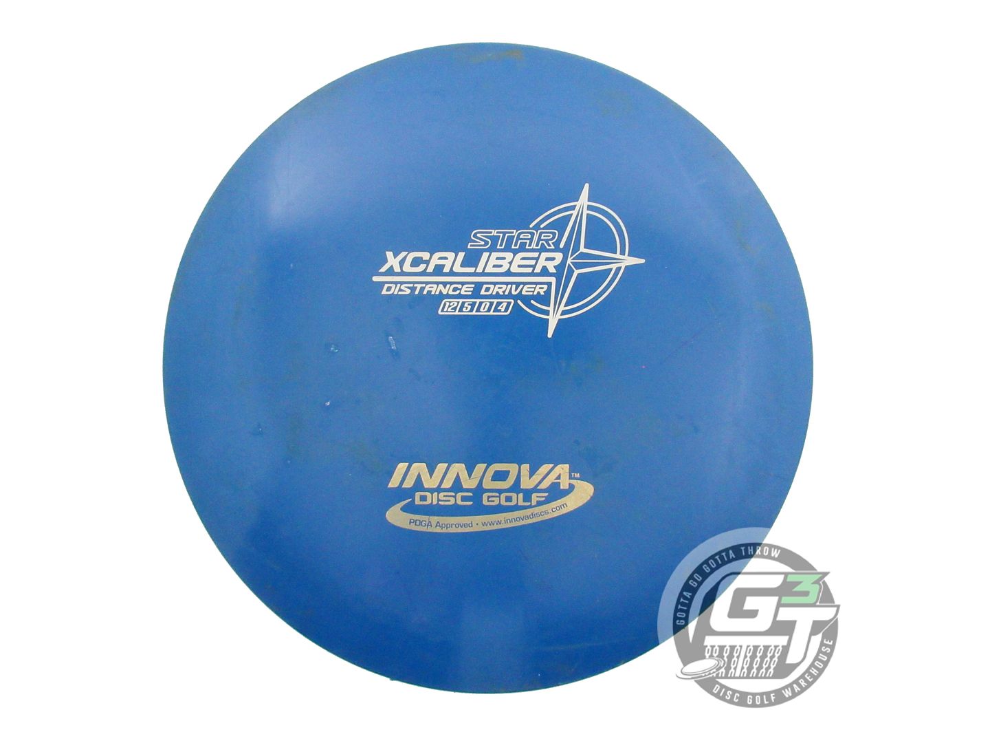 USED Innova Star Xcaliber 172g Blue White & Gold Foil Distance Driver Golf Disc
