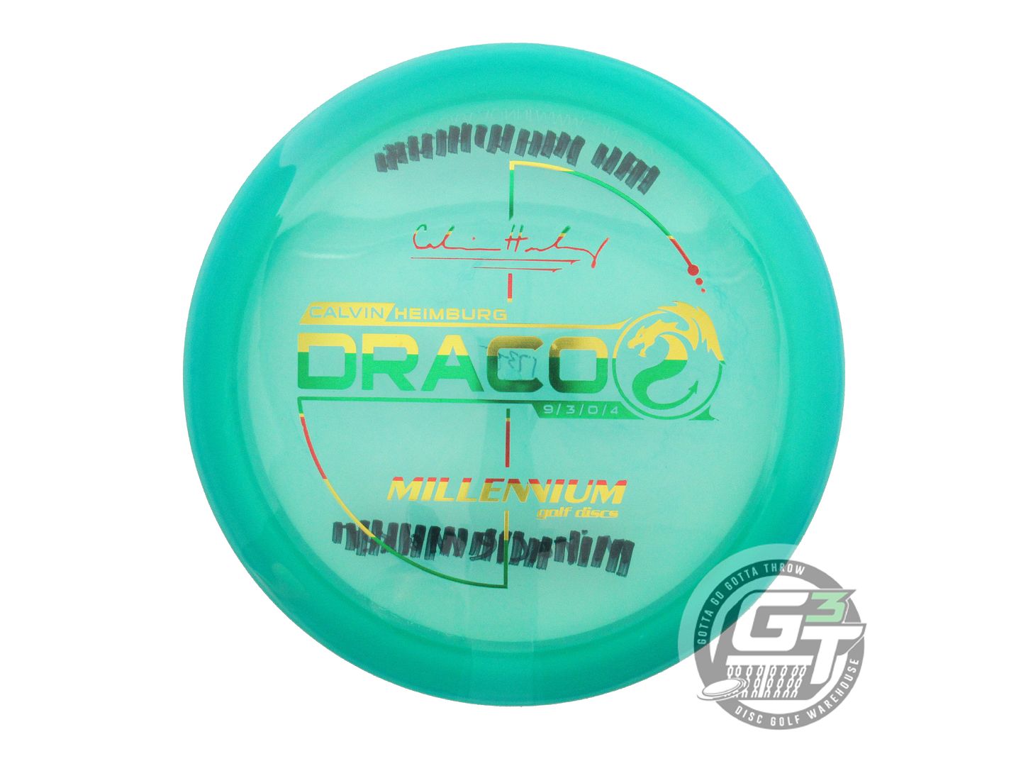 USED Millennium [HEIMBURG] Quantum Draco 174g Green Rasta Foil Driver Golf Disc