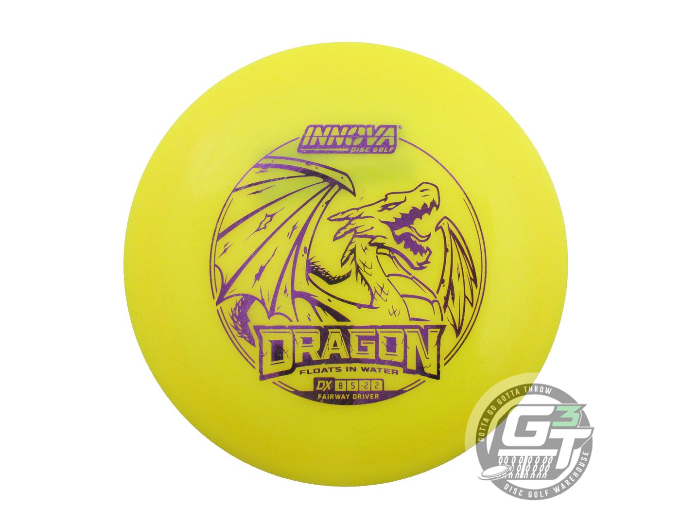USED Innova DX Dragon 162g Yellow Purple Foil Distance Driver Golf Disc