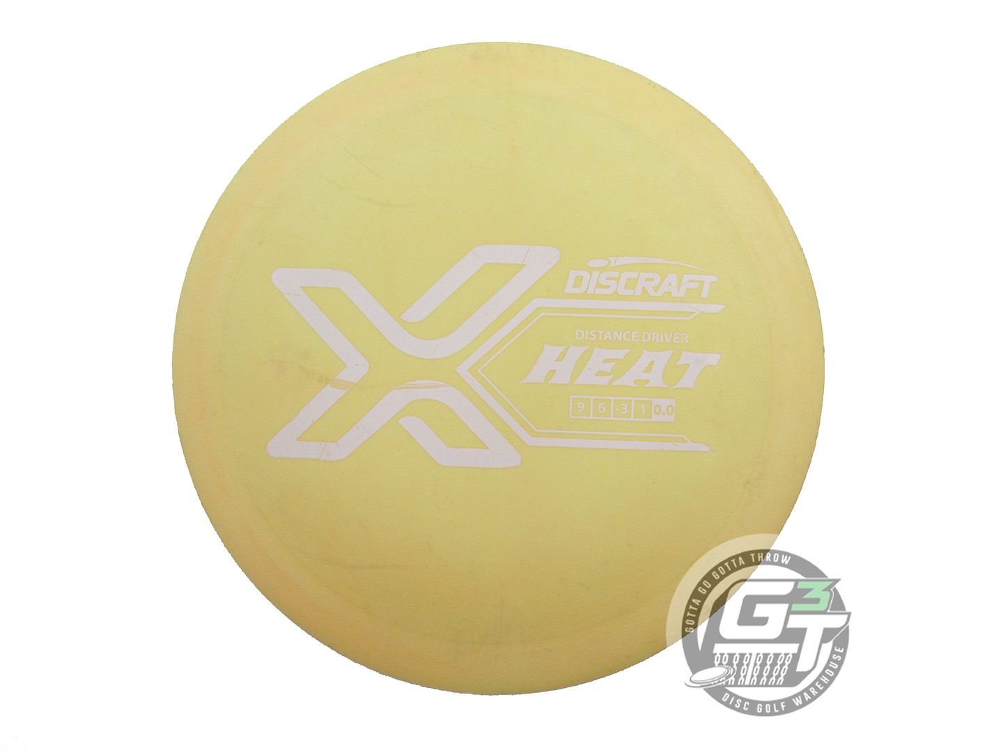 USED Discraft X Heat 149g Yellow White Stamp Distance Driver Golf Disc
