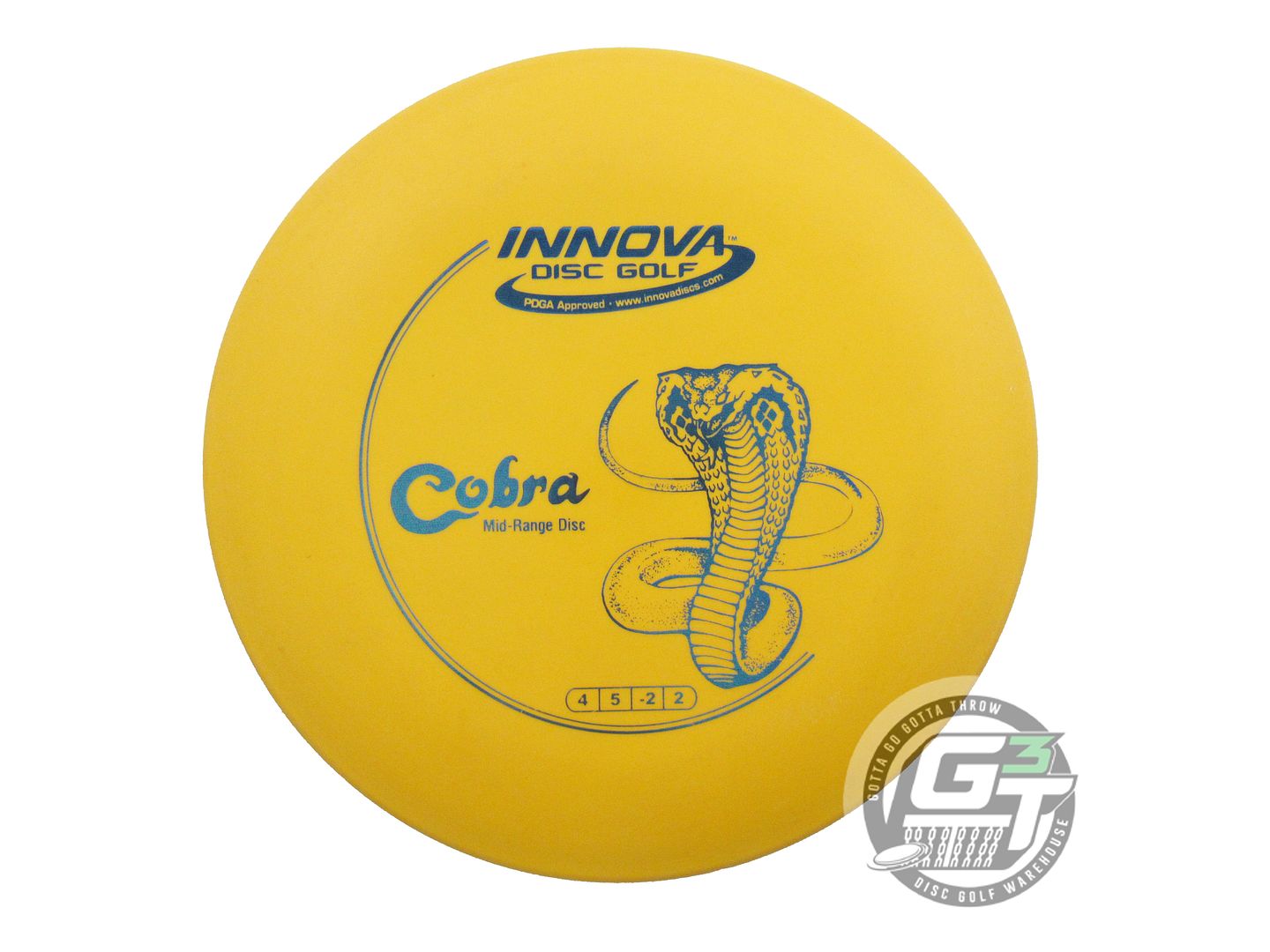 USED Innova DX Cobra 163g Marigold Blue Foil Midrange Golf Disc