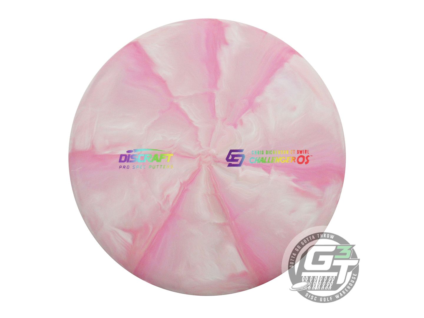 NOS Discraft [DICKERSON] Crazy Tuff Challenger OS 176g Pink-Gray Putter Disc