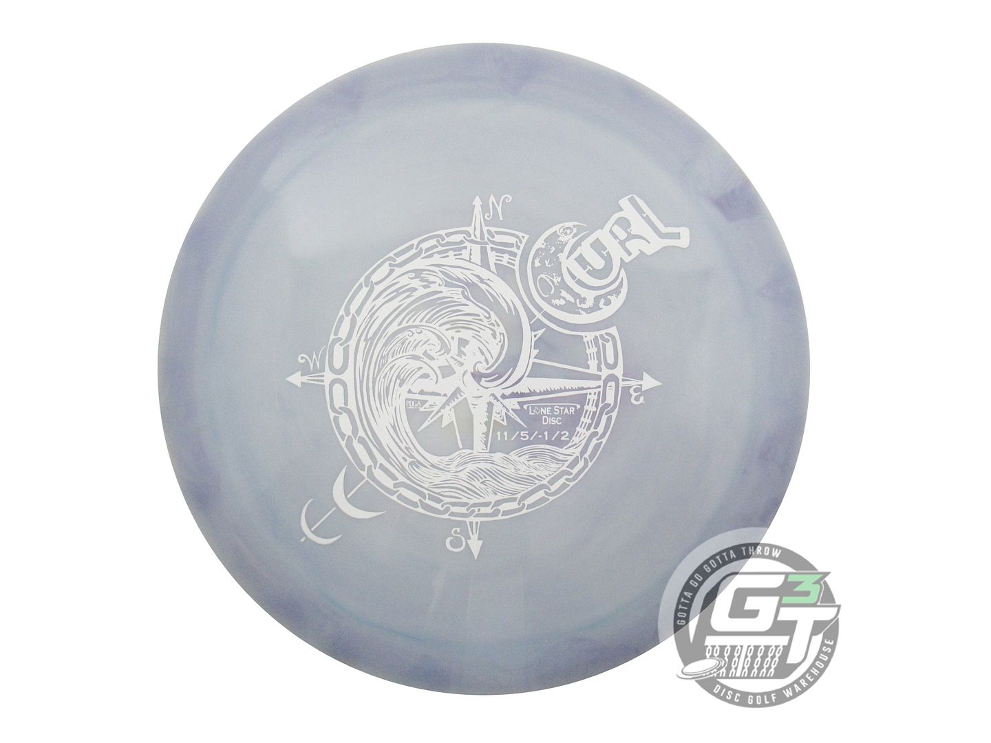 USED Lone Star COMPASS Alpha Curl 175g Lilac White Stamp Distance Driver Disc