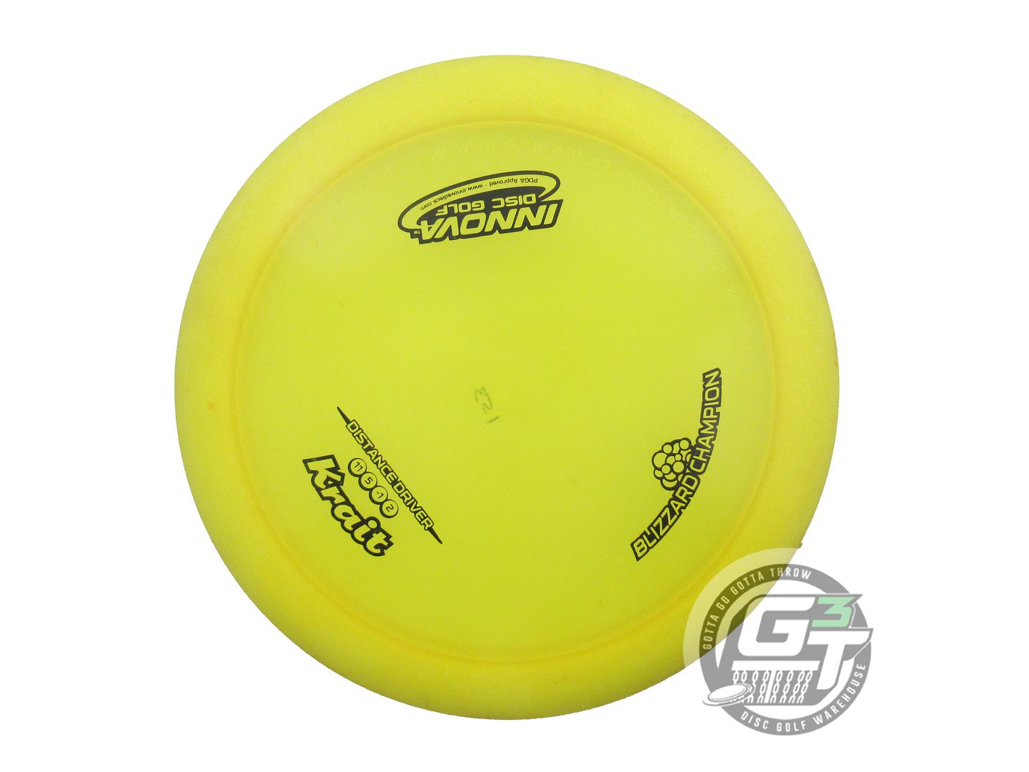 USED Innova Blizzard Krait 153g Yellow Black Stamp Distance Driver Golf Disc