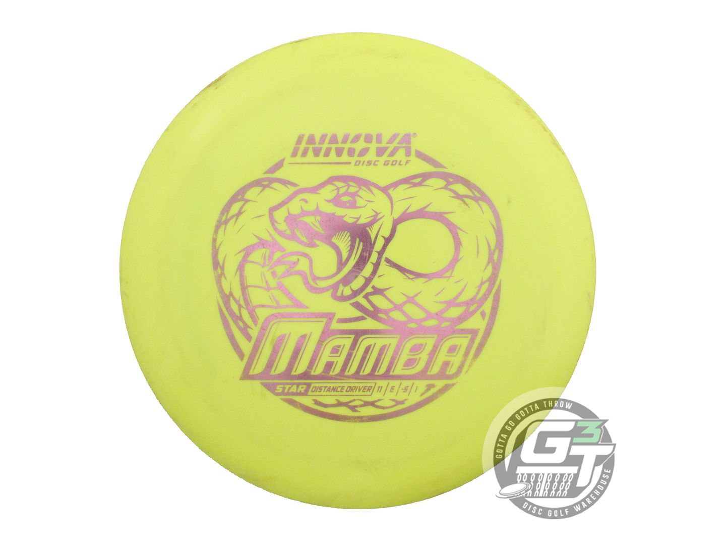 USED Innova Star Mamba 167g Yellow Lilac Foil Distance Driver Golf Disc