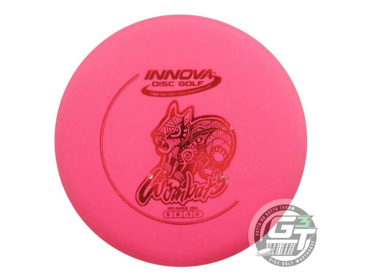 USED Innova DX Wombat3 166g Pink Red Foil Midrange Golf Disc