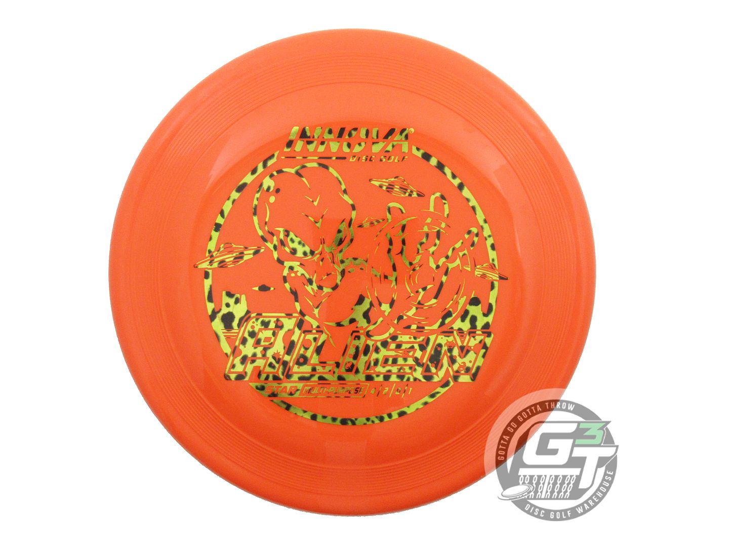 USED Innova Star Alien 175g Orange Cheetah Foil Putter Golf Disc