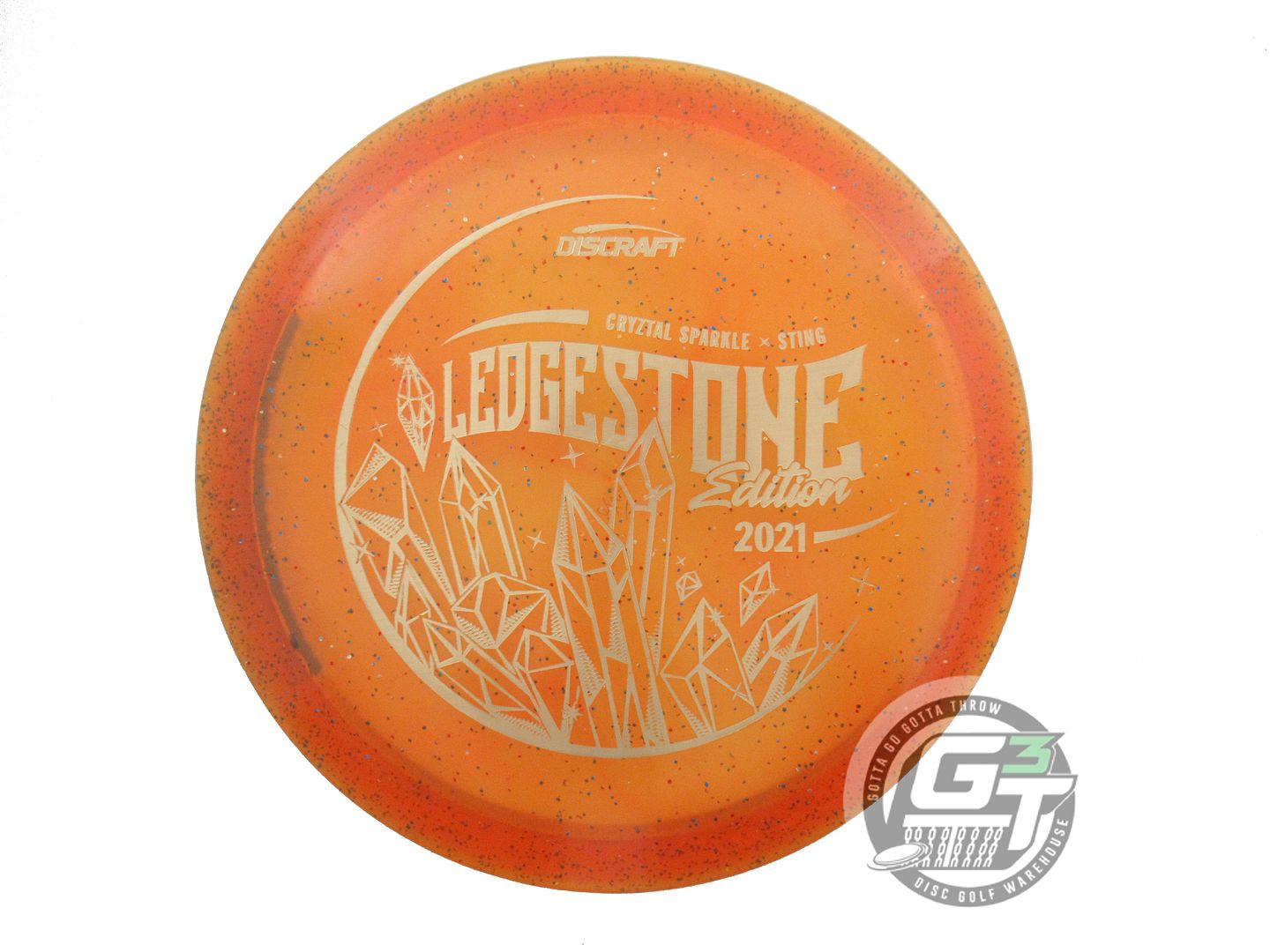 USED Discraft [LEDGESTONE] CryZtal Sparkle Sting 178g Orange Driver Golf Disc