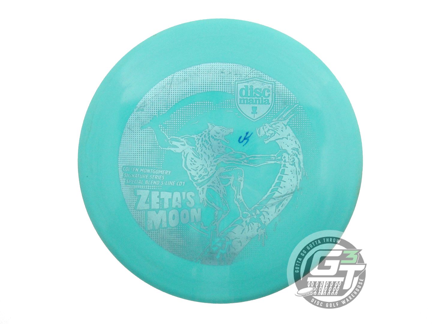 USED DiscMania ZETA'S MOON S-Line CD1 173g Seafoam Aqua Foil Driver Golf Disc