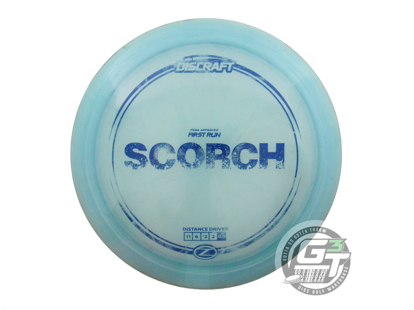 USED Discraft FIRST RUN Z Scorch 173g Sky Blue Blue Stamp Distance Driver Disc