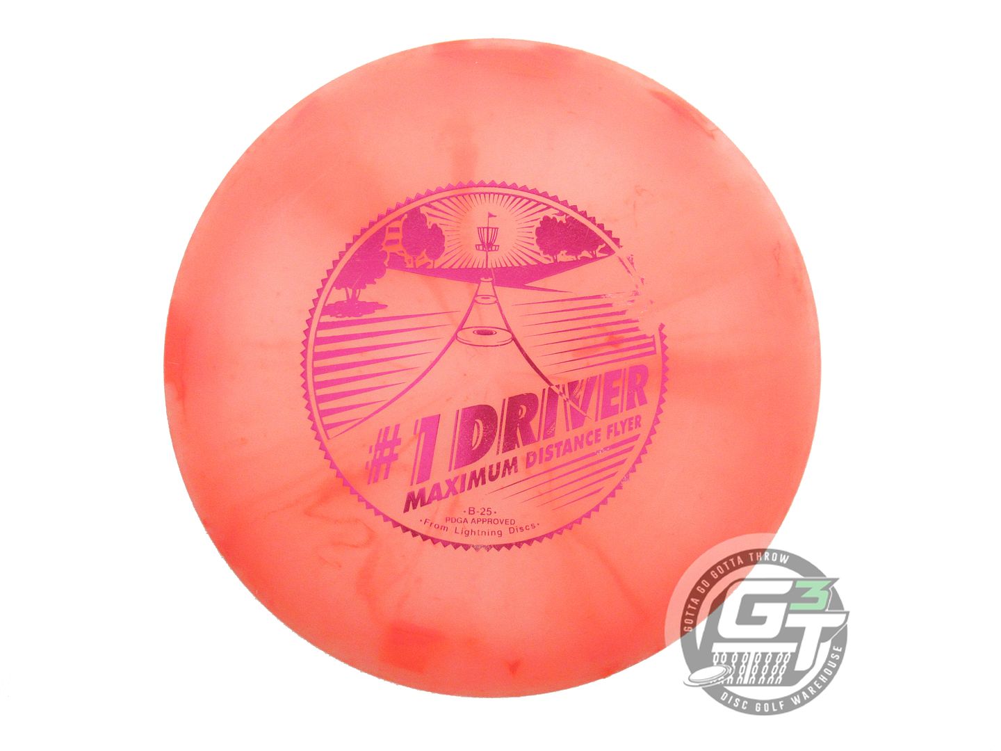USED Lightning Standard #1 Driver 142g Orange FLOATS Fairway Driver Golf Disc