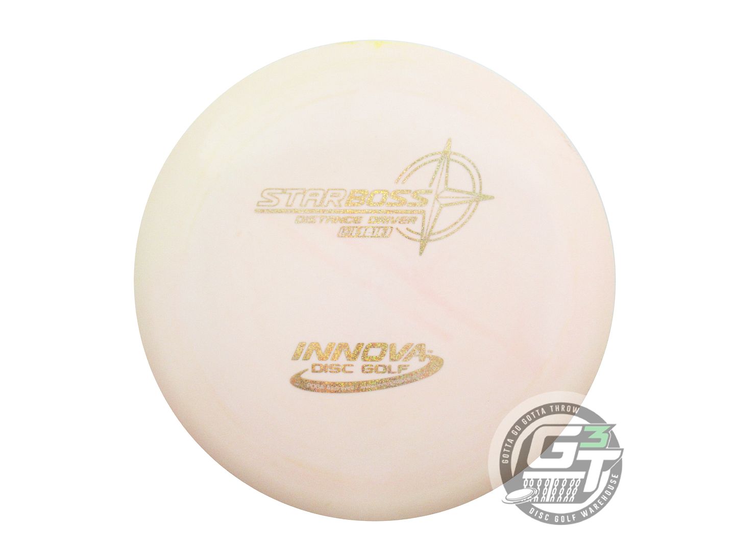 USED Innova Star Boss 173g Lt. Pink Gold Glitter Foil Distance Driver Golf Disc