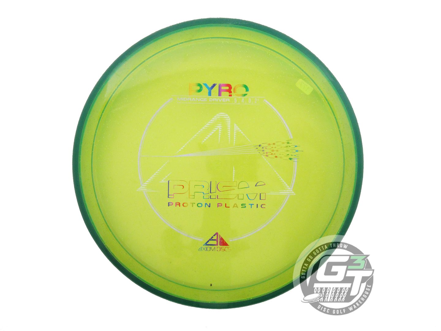 USED Axiom Discs Prism Proton Pyro 177g Lime Green Rim Midrange Golf Disc