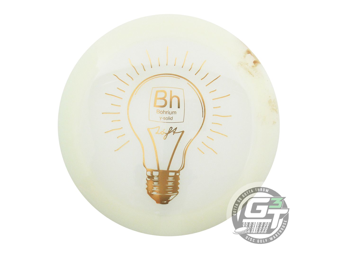 USED Loft Discs Gamma Solid Glow Bohrium 173g Gold Foil Distance Driver Disc