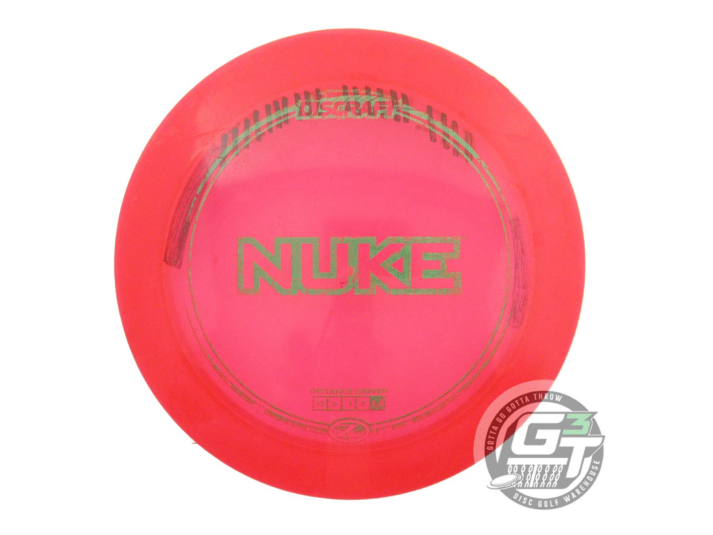 USED Discraft Z Nuke 177g Red Green Matrix Foil Distance Driver Golf Disc
