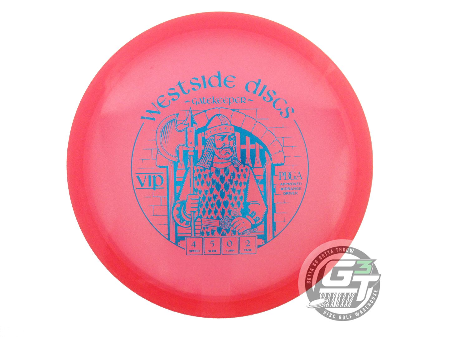 USED Westside Discs VIP Gatekeeper 177g Pink Blue Foil Midrange Golf Disc