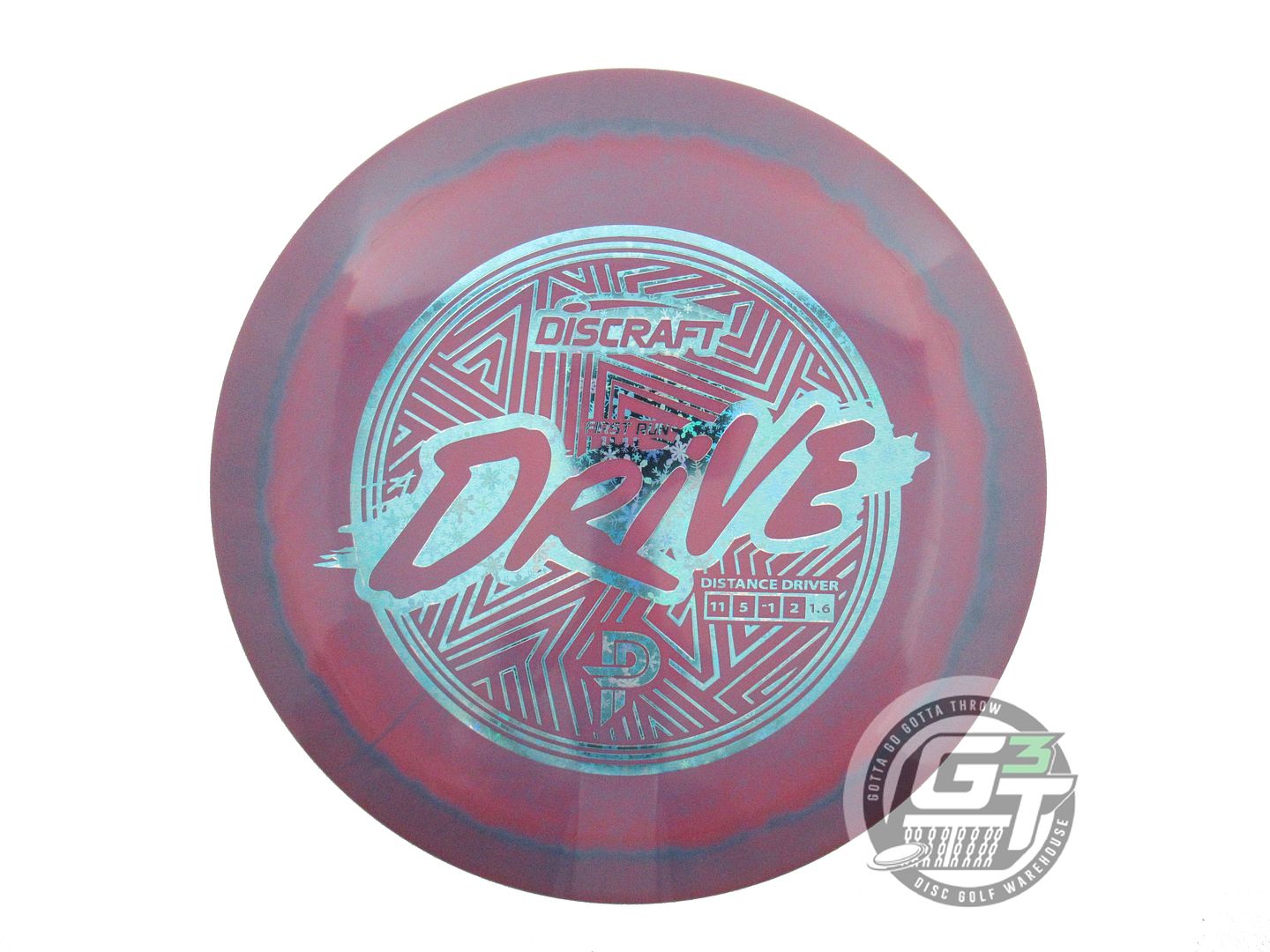 USED Discraft [PIERCE] ESP Drive 173g Purp-Blue Snowflake Foil Driver Golf Disc