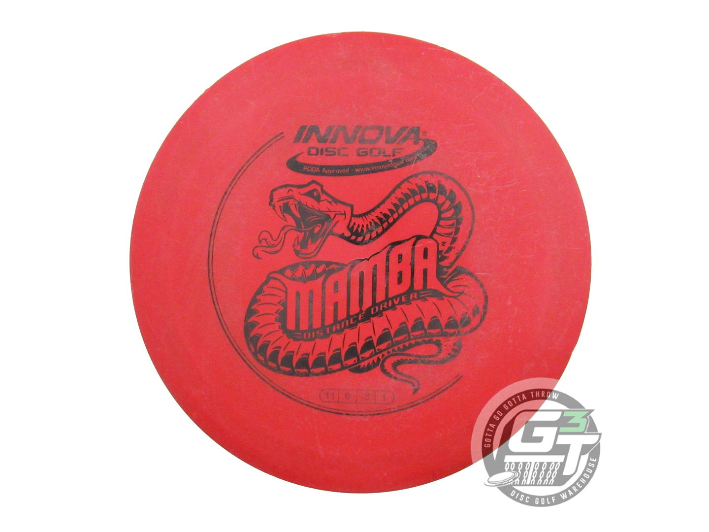 USED Innova DX Mamba 167g Red Black Stamp Distance Driver Golf Disc