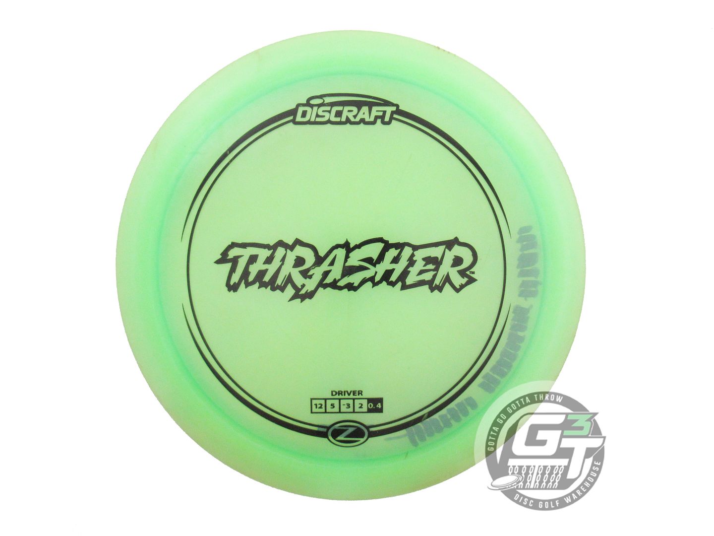 USED Discraft Z Thrasher 173g Lime Black Stamp Distance Driver Golf Disc