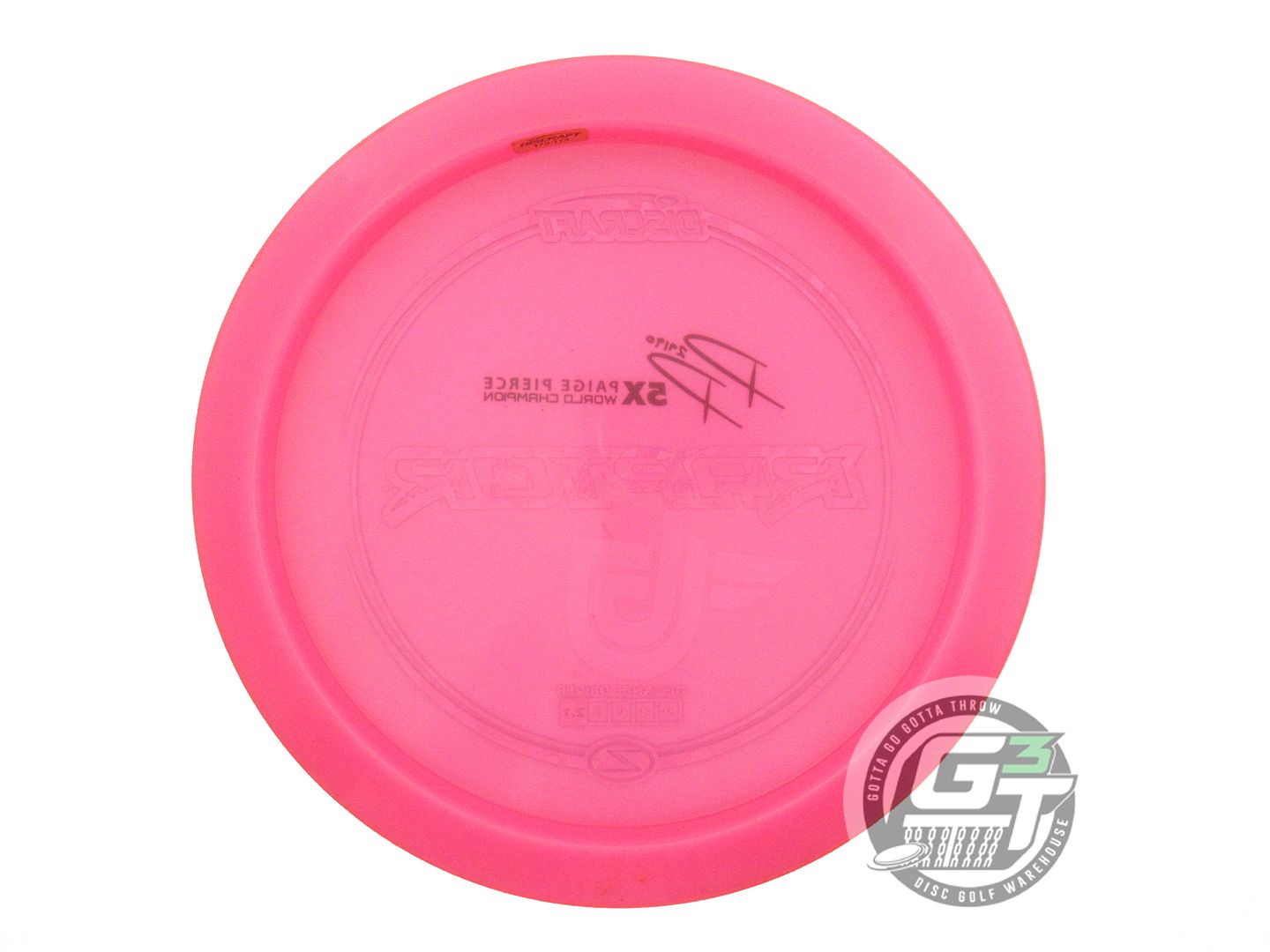 USED Discraft [PIERCE] Z Raptor 176g Pink Teal Shatter Distance Driver Golf Disc