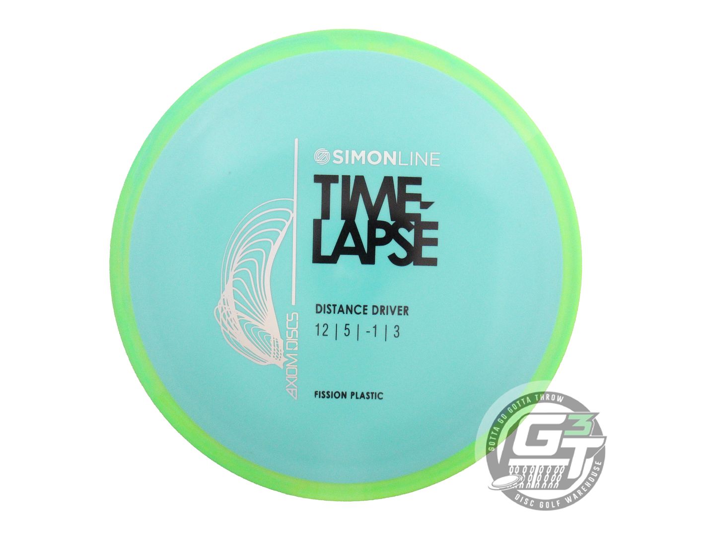 USED Axiom Discs [LIZOTTE] Fission Time Lapse 158g Seafoam Lime Rim Driver Disc
