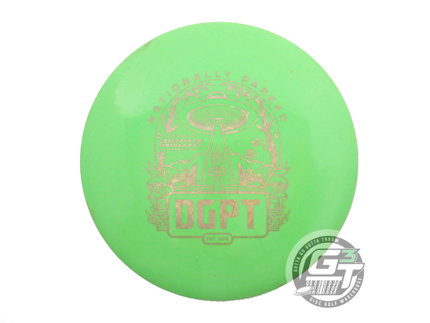 USED Innova Star Wraith 175g Lime Gold Shatter Foil Distance Driver Golf Disc