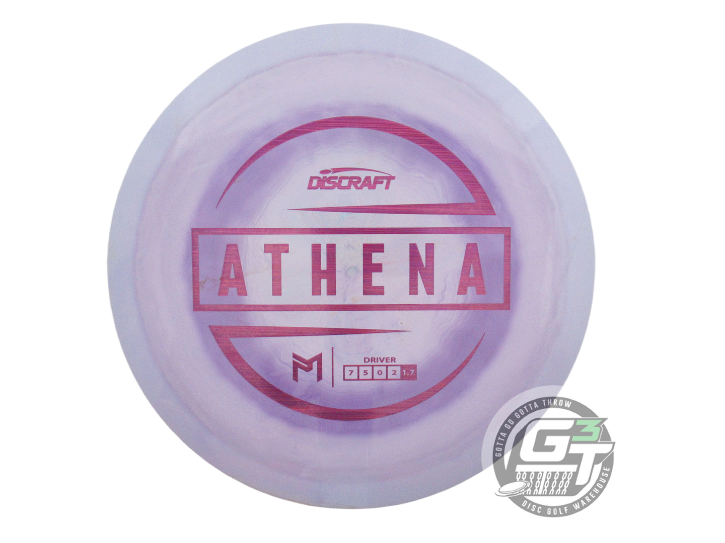 USED Discraft [McBETH] ESP Athena 174g Lilac Purple Laser Foil Driver Golf Disc