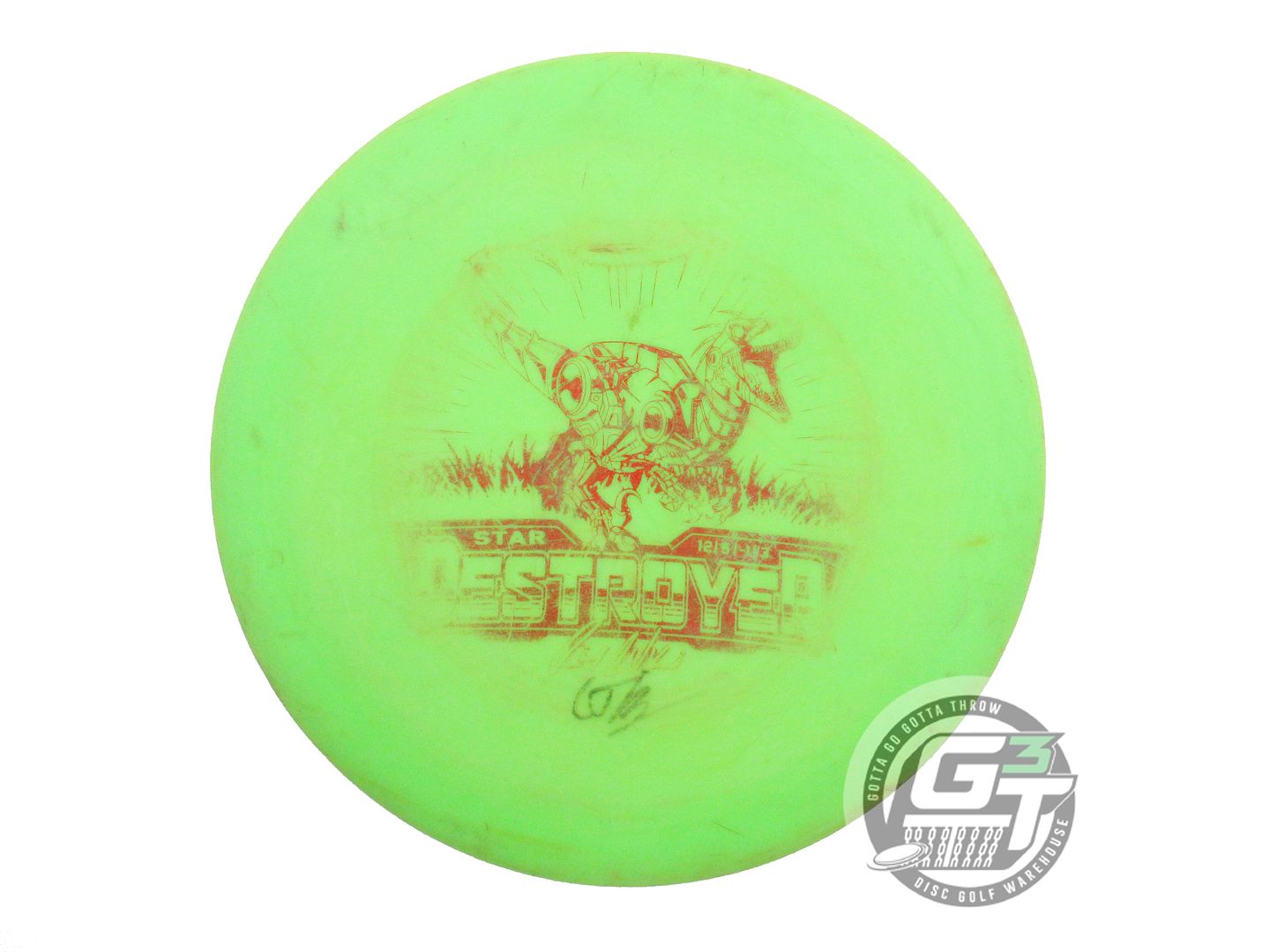 USED Innova [WYSOCKI] Star Destroyer 173g Lime Red Stamp Driver Golf Disc