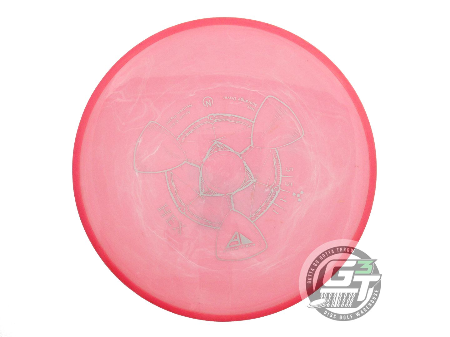 USED Axiom Discs Neutron Hex 168g Pink Pink Rim Midrange Golf Disc