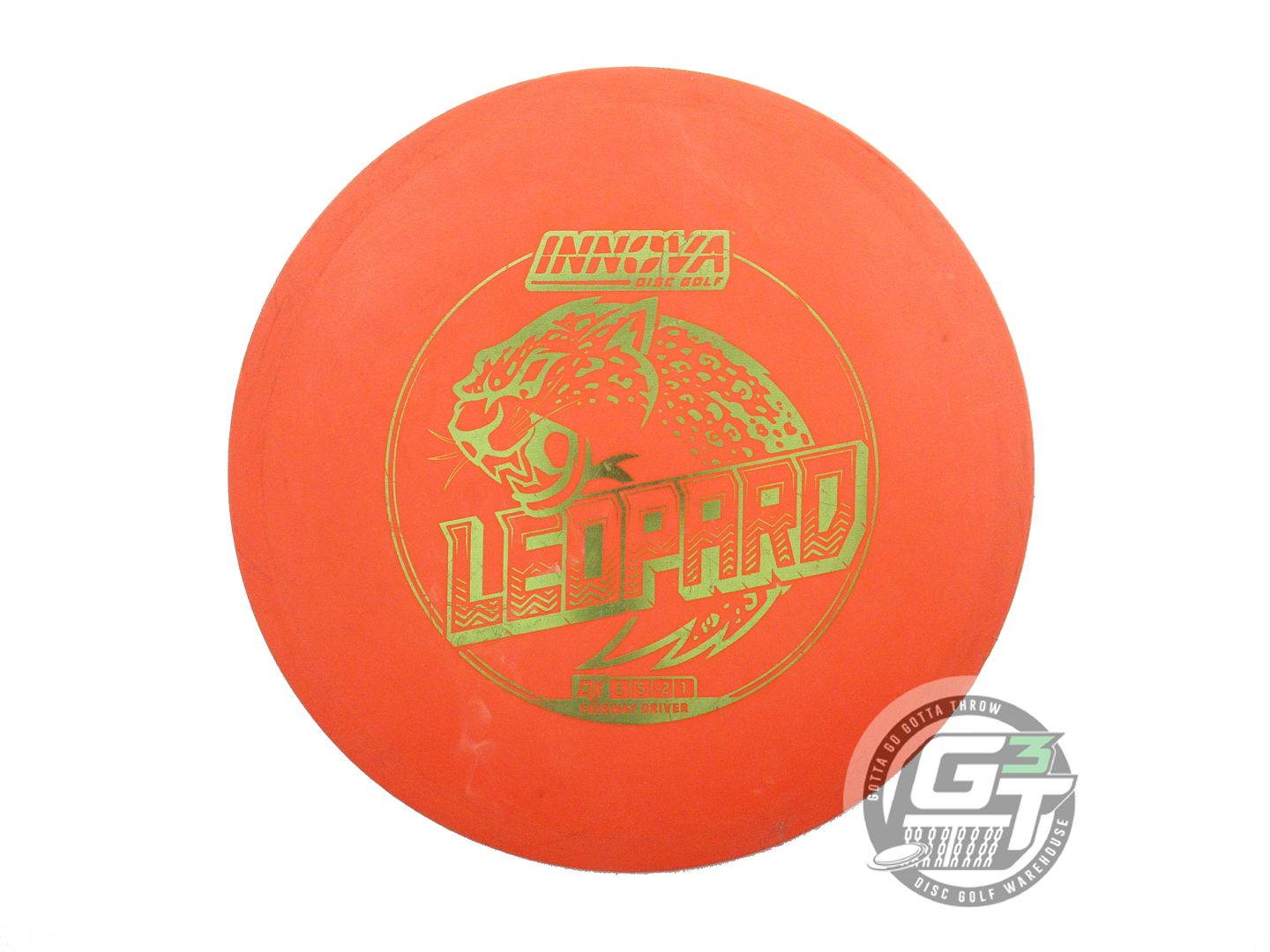 USED Innova DX Leopard 148g Orange Lime Foil Fairway Driver Golf Disc