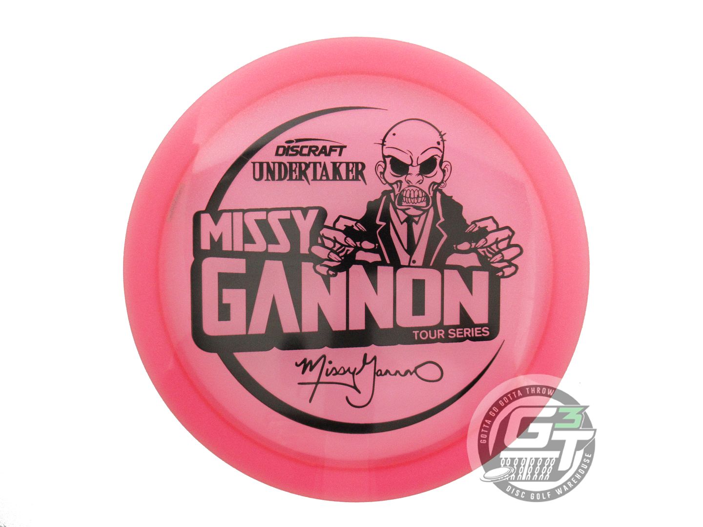 NOS Discraft [GANNON] Metallic Z Undertaker 174g Pink Black Stamp Driver Disc