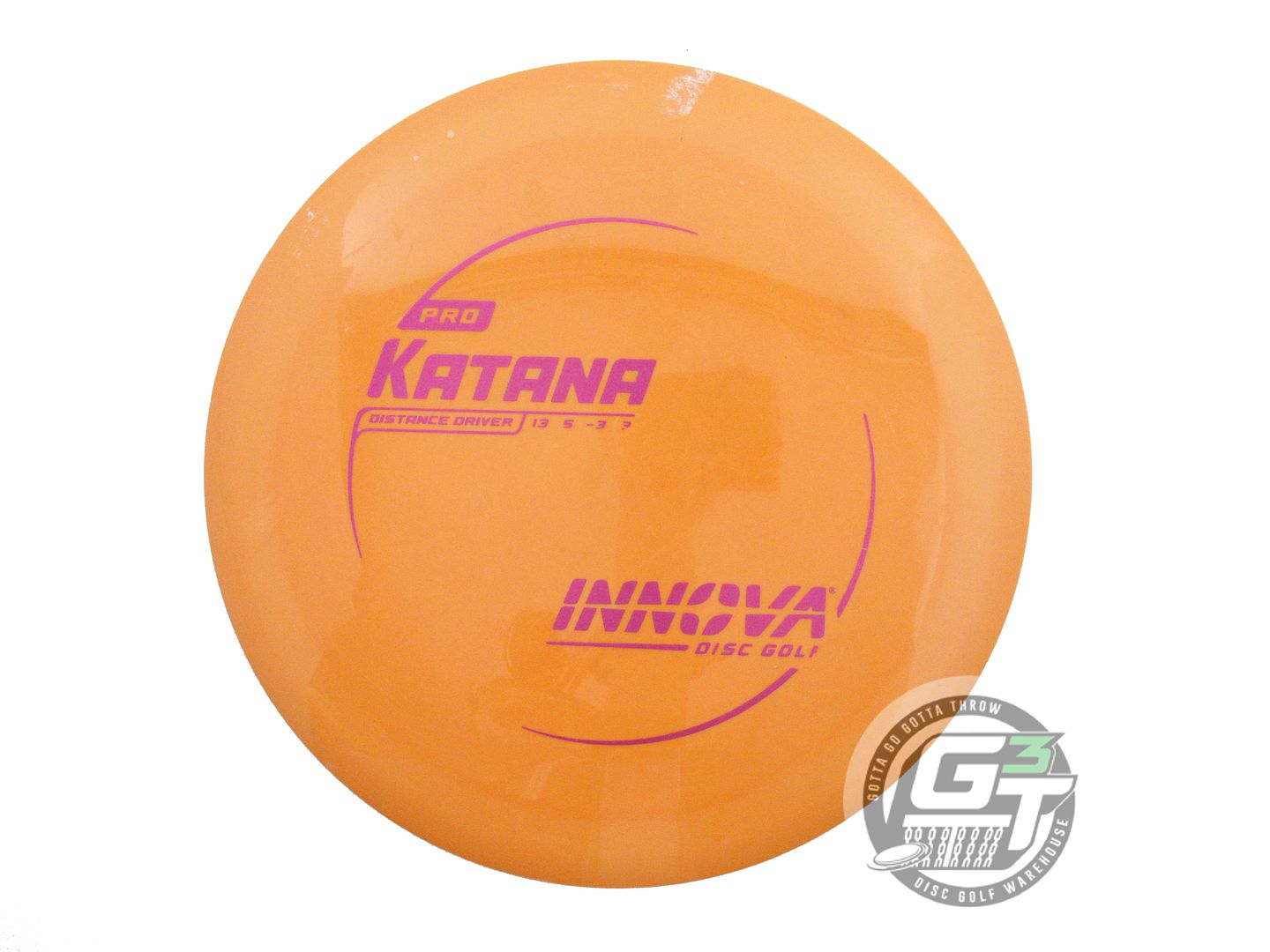 USED Innova Pro Katana 166g Orange Magenta Foil Distance Driver Golf Disc